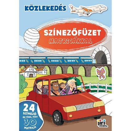 Kép Kifestő A4 matricákkal Közlekedés