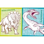 Kép Színezőkönyv zsírkrétás Dinoszauruszok
