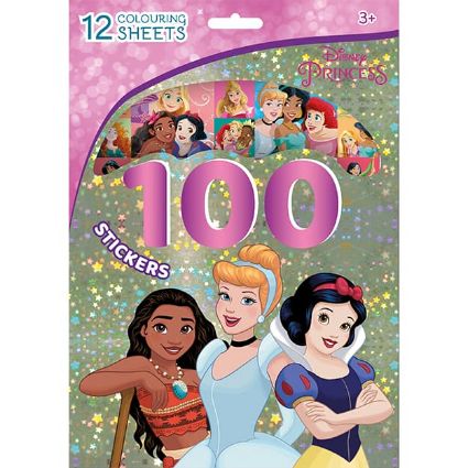 Kép 100 matrica kifestő lapokkal Disney hercegnők