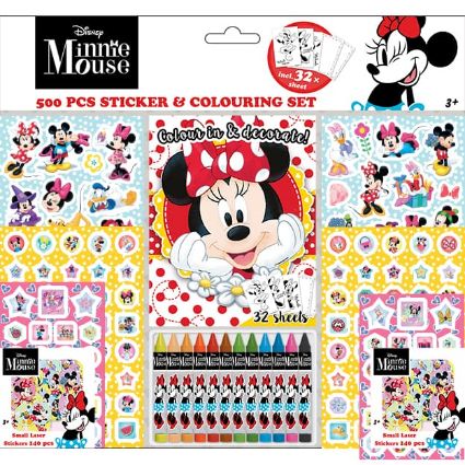 Kép Matrica szett kifestőkkel és zsírkrétákkal 500db Minnie